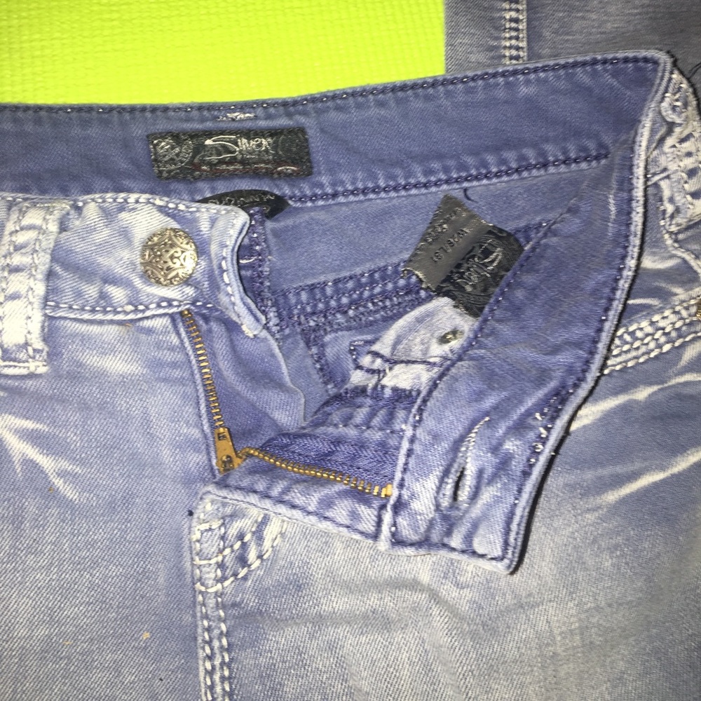 silver jeans